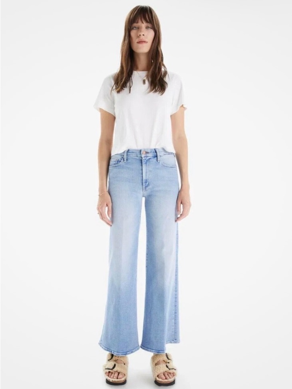 MOTHER The Roller Light Blue Wide-Leg Flare Jeans- California cruiser size 27